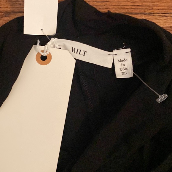 Wilt NWT Black Scarf Neck Blouse Size Extra Small - Picture 5 of 7